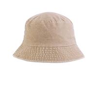 IQYU Wismut AUE Fischerhut Unisex Double Side Wear Reversible Bucket Hat Trendy Cotton Twill Canvas Sun Fishing Hat Fashion Cap Hut Mit Zigarettenhalter (Khaki, One Size)