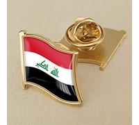 Irak Flagge Karte Brosche Pin Patriotisches Abzeichen - Kristall Epoxy Weltflagge Revers Pins Kunst Neuheit Brosche Pin Schnalle Charme Schmuck Für Frauen Männer Erinnerungsstücke Geschenk,19