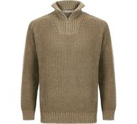 IrelandsEye Reefer Ribbed Zip Neck Sweater Men silver marl - Größe S