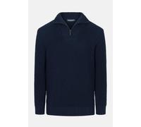 IrelandsEye Reefer Ribbed Zip Neck Sweater Men navy - Größe M