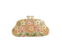 IRGVJIFR Blumen Abendtasche Multicolor Kristall Clutch Geldbörse Dame Abendtaschen Frauen Metall Box Schminktäschchen Hochzeit Party Abendessen Diamant Handtasche(Color-05)