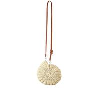 IRGVJIFR Muschel Tasche Handgewebte Muscheltasche for Damen, Muschelschale, Umhängetasche, exquisite Perlenkette, modische Urlaubs-Einkaufstasche(White Conch Bag)