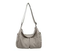 IRGVJIFR Umhängetasche Vintage Canvas Messenger Bag Casual Crossbody Retro Große Umhängetasche Multi Pocket(GRAY)