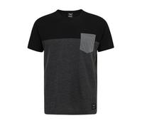 IRIEDAILY Herren Bio-Baumwoll T-Shirt mit Brusttasche - Block Pocket Tee in Black, M