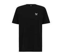 IRIEDAILY Herren Bio-Baumwoll Sommer T-Shirt - Chestflag Tee in Schwarz, M