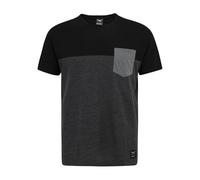 IRIEDAILY Herren Bio-Baumwoll T-Shirt mit Brusttasche - Block Pocket Tee in Black, L