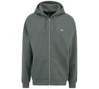 IRIEDAILY Herren Hoodie MINI Flag 2 Zip Bio-Baumwolle Regular Fit Jungle Green