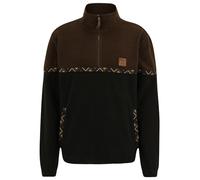 Iriedaily Monte Noe Troyer Half-Zip Fleece Pullover dark coffee Herren Gr. M