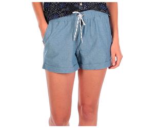 Iriedaily - Women's Chambray Girl Short - Shorts, Gr. L, bunt (BlueMelange)