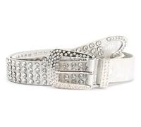 irisaa Damen Gürtel Breiter Nietengürtel mit Strass, Western Cowgirl Jeansgürtel im Vintage-Look, Damen Taillengürtel 2020:Silber, Normale Gürtel Größe 80-105:95 CM