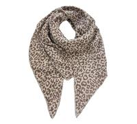 irisaa Schal Damen Leopard, weiche Deckenschal mit Leo Muster, dreieckstuch Halstuch mit 100% Cotton, Made in Italy, Schal Farben 2020:Hell Braun