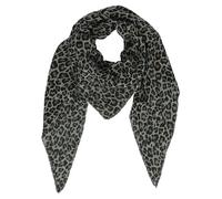 irisaa Schal Damen Leopard, weiche Deckenschal mit Leo Muster, dreieckstuch Halstuch mit 100% Cotton, Made in Italy, Schal Farben 2020:Grün