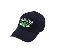 Irischer Baseball Cap mit Irland Text, Kleeblatt Design | Sportlich Rugby Dunkelblau Baseballkappe für Herren