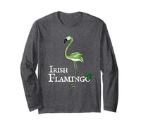 Irischer Grüner Vogel Irish Flamingo St Patricks Day Langarmshirt