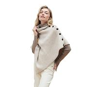 Irish Knit Poncho for Women Herringbone Merino Wool Cardigan Made in Ireland