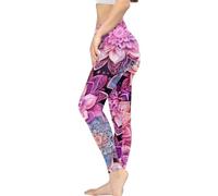 Irisjudy Hawaii Floral Damen Lange Leggings Van Gogh Art Hohe Taille Workout Tight Niedlich Mädchen Dehnbare Weiche Strumpfhose Plus Size, Dahlie Blumen, M
