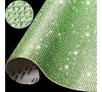 IRIVER BLANK 12000 Stück 2mm Strasssteine Aufkleber in Blättern, Selbstklebende Hitze-Reparatur Kristall-Edelsteine mit Glitzereffekt,Perfekt für Auto- und Basteldekoration(Grün)