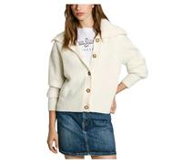 Pepe Jeans Damen Irma Pullover-Cardigan, Weiß (Mousse White), L
