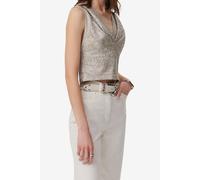 IRO Paris Samira Top Taupe / Silver Größe: 34 | Tanktops Outlet | Damen | Schwarz