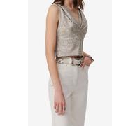 IRO Paris Samira Top Taupe / Silver Größe: 38 | Blusen Outlet | Damen | Schwarz