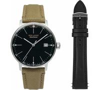 Iron Annie Herren Analoguhr Set Bauhaus Textilband grün 5034-2