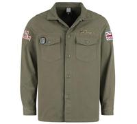 Iron Maiden Amplified Collection - Military Shirt - Shacket Männer Langarmhemd Khaki L