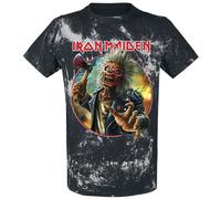 Iron Maiden Axe Eddie Blacksplattered T-Shirt schwarz grau in XL