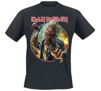 Iron Maiden Axe Eddie Circle Männer T-Shirt schwarz L 100% Baumwolle Band-Merch, Bands, Nachhaltigkeit
