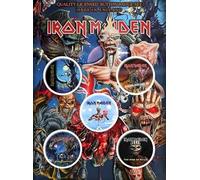 Iron Maiden badge pack Albums band logo Book of Souls offiziell 5 x Pin Button