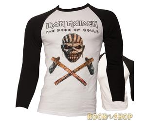 Iron Maiden - Baseball Shirt Axe Colour - schwarz/weiß M