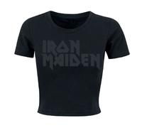 Iron Maiden Black On Black Logo T-Shirt schwarz in L