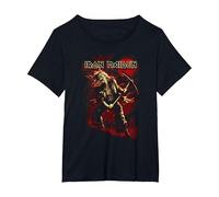 Iron Maiden Breeg Red Graphic T-Shirt, Damen Große Größen, Schwarz, 6X