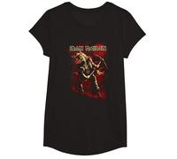 Iron Maiden Breeg Red Graphic T-Shirt, Mädchen, Schwarz, XS