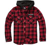 Iron Maiden Check Shirt Hooded Eddie Langarmhemd schwarz dunkelrot in M