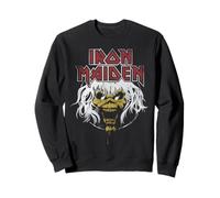 Iron Maiden - Eddie Circle Logo Alternate Hair Red Sweatshirt