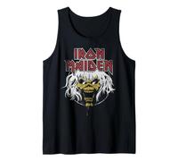 Iron Maiden - Eddie Circle Logo Alternate Hair Red Tank Top