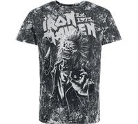 Iron Maiden Eddie Männer T-Shirt schwarz/grau S 100% Baumwolle Band-Merch, Bands, Nachhaltigkeit