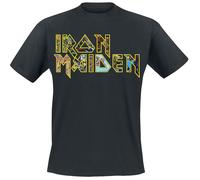 Iron Maiden Eddies Logo T-Shirt schwarz in XXL