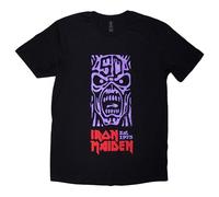 Iron Maiden Est 1975 Stamp Logo Purple T Shirt M