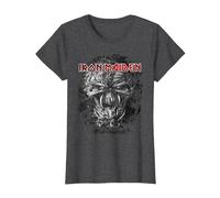 Iron Maiden Final Frontier Eddie Vintage T-Shirt, Damen, Anthrazit Meliert, XS