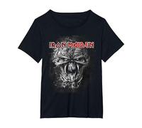 Iron Maiden Final Frontier Eddie Vintage T-Shirt, Damen Große Größen, Schwarz, 6X