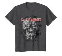 Iron Maiden Final Frontier Eddie Vintage T-Shirt, Kinder, Anthrazit Meliert, 116