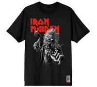 Iron Maiden Greyscale Axe T-Shirt schwarz in 3XL