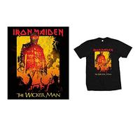 Iron Maiden - Iron Maiden T Shirt The Wicker Man Fire Band Logo Nue offiziell Herren Schwarz M