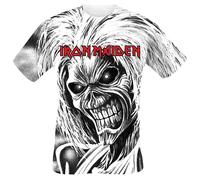 Iron Maiden Killers Allover Männer T-Shirt weiß L 100% Baumwolle Band-Merch, Bands