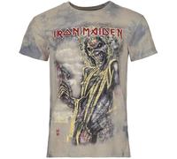 Iron Maiden Killers Männer T-Shirt weiß/grau M 100% Baumwolle Band-Merch, Bands