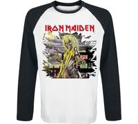 Iron Maiden Killers Shatter Langarmshirt weiß schwarz in XXL