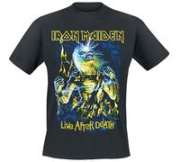 Iron Maiden Live After Death Männer T-Shirt schwarz L 100% Baumwolle Band-Merch, Bands