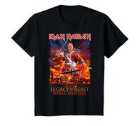 Iron Maiden LOTB World Tour 2022 Poster T-Shirt, Kinder, Schwarz, 98