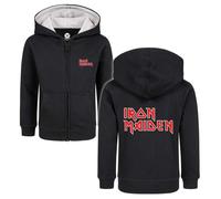Iron Maiden Metal-Kids - Logo Kinder-Kapuzenjacke schwarz in 128